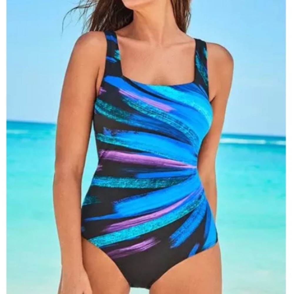New Plus Size 22 Squareneck One Piece Swimsuits For All Tank Style